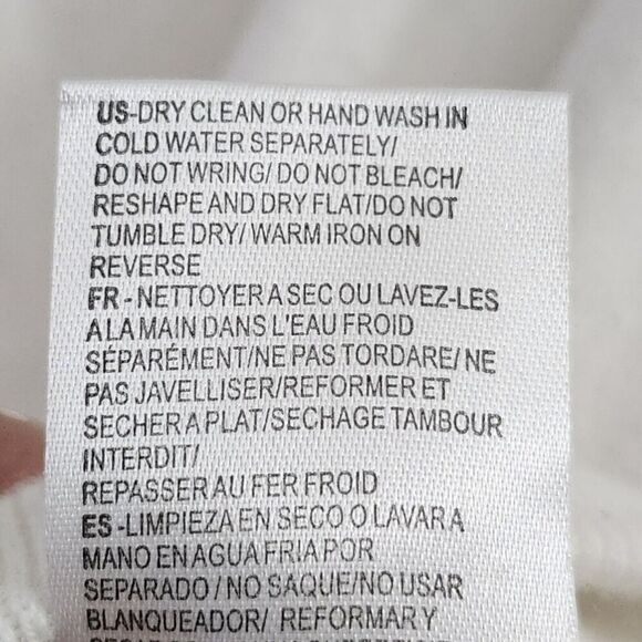 Minnie Rose Sweater XS White Cotton Cashmere Blend Longsleeve Lightweight - Picture 6 of 9